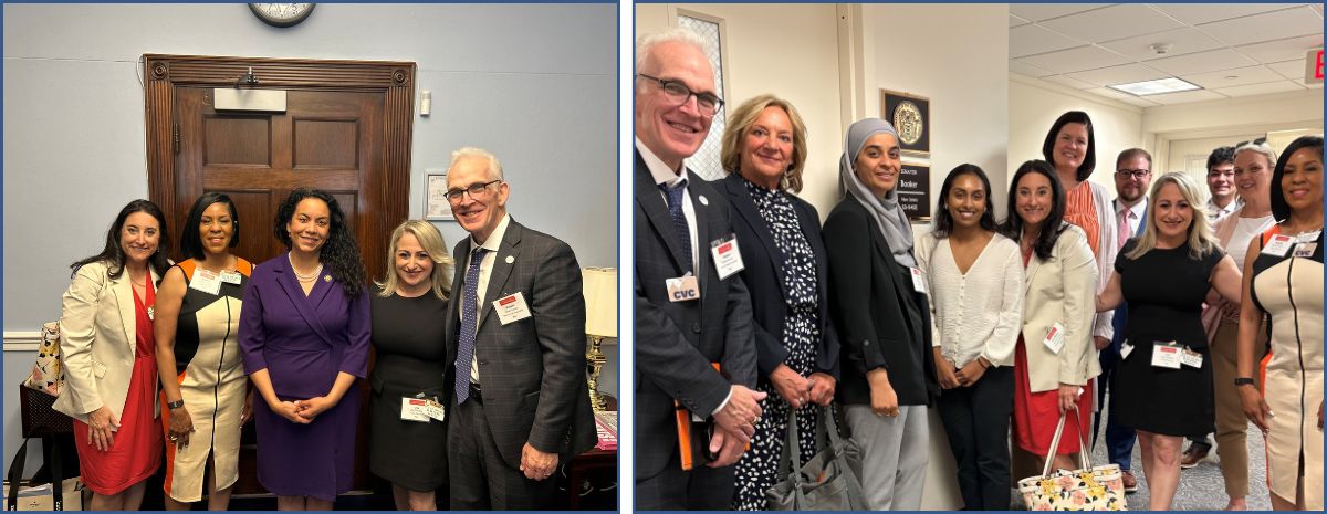 MHA CEO, along with advocates from Care Plus, Integrity House, and Bright Harbor Healthcare, posing with legislators in Washington DC