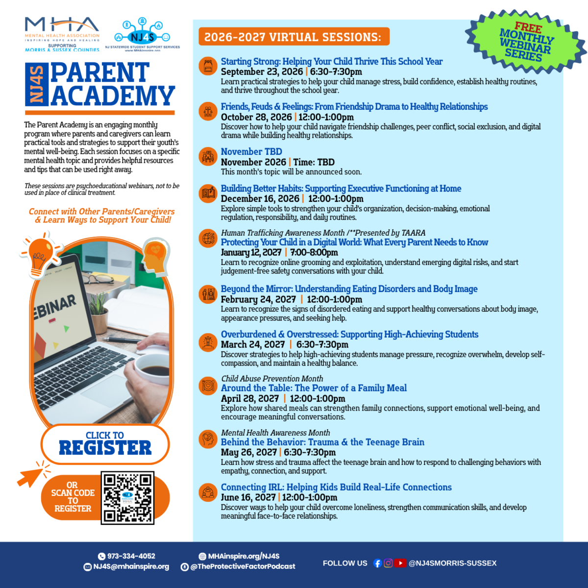 Parent Academy - September through June 